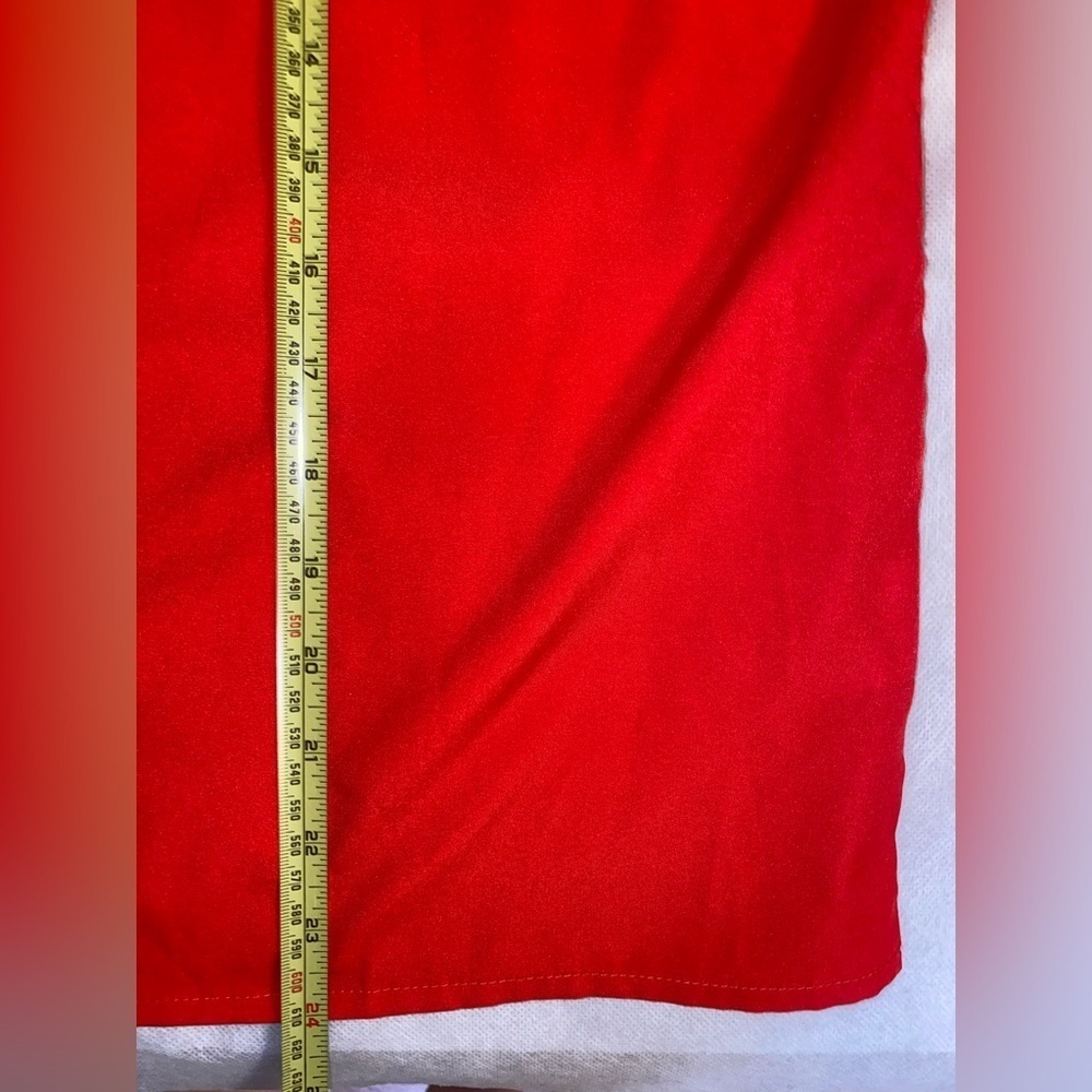 Elegant Red Women's Top with Unique Sleeve Design - Picture 6 of 6